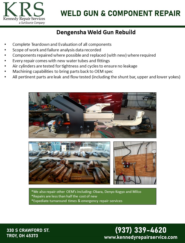 Dengsha weld gun rebuild
